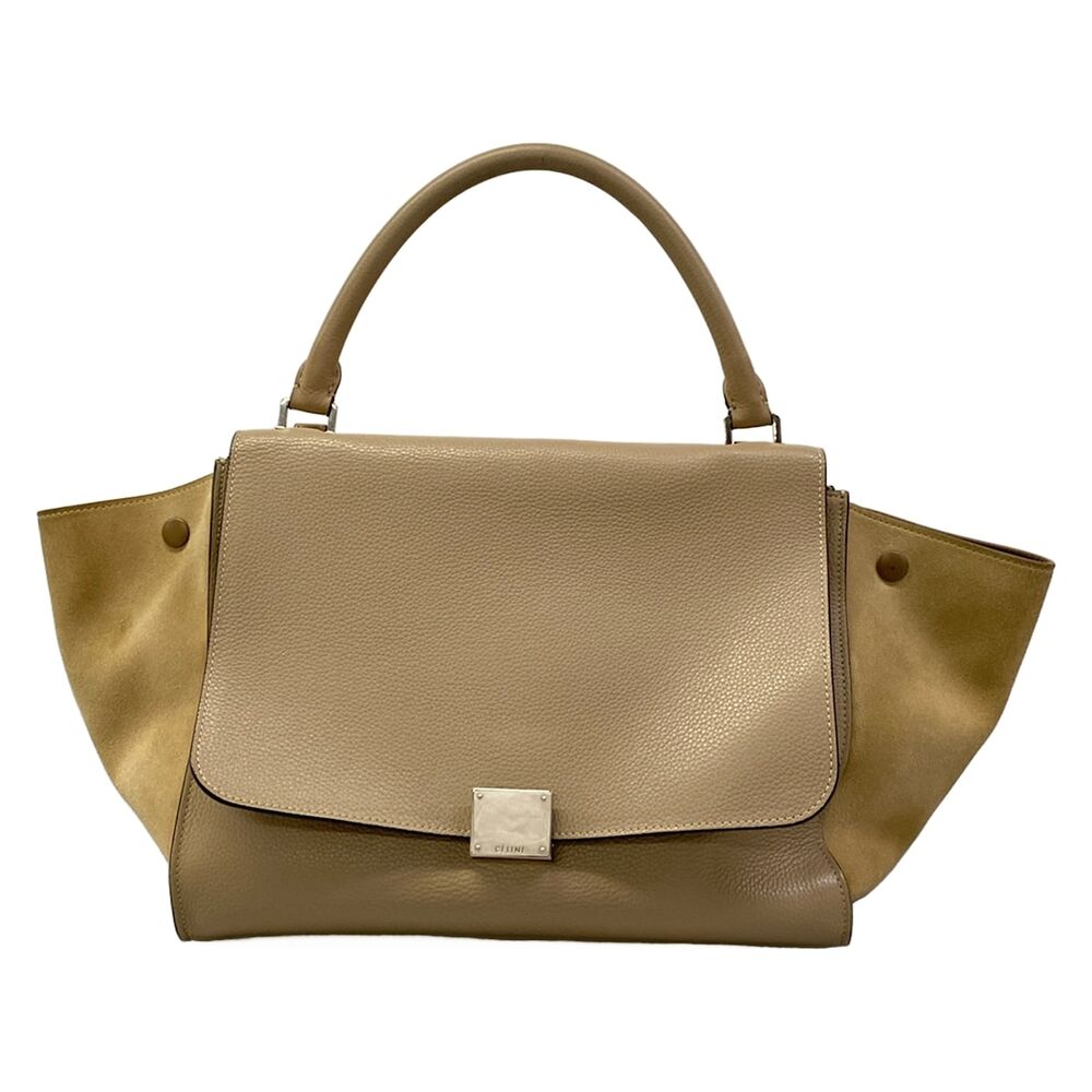 Celine Trapeze Medium Handbag Leather Suede
